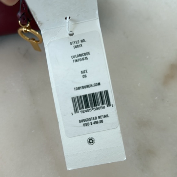 Tory Burch Lee Radziwill Petite Bag Tinto (Burgundy-Dark Red) Bag Gold Accents - Picture 12 of 16